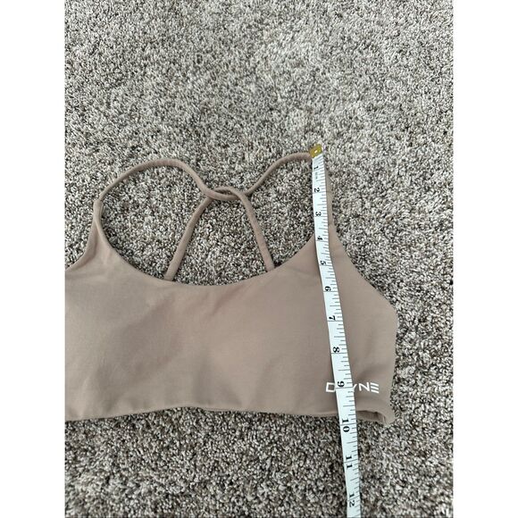 DFYNE Dynamic Twist Back Bra Mocha Open Back Gym Workout Lifting Size Small S - Picture 6 of 7